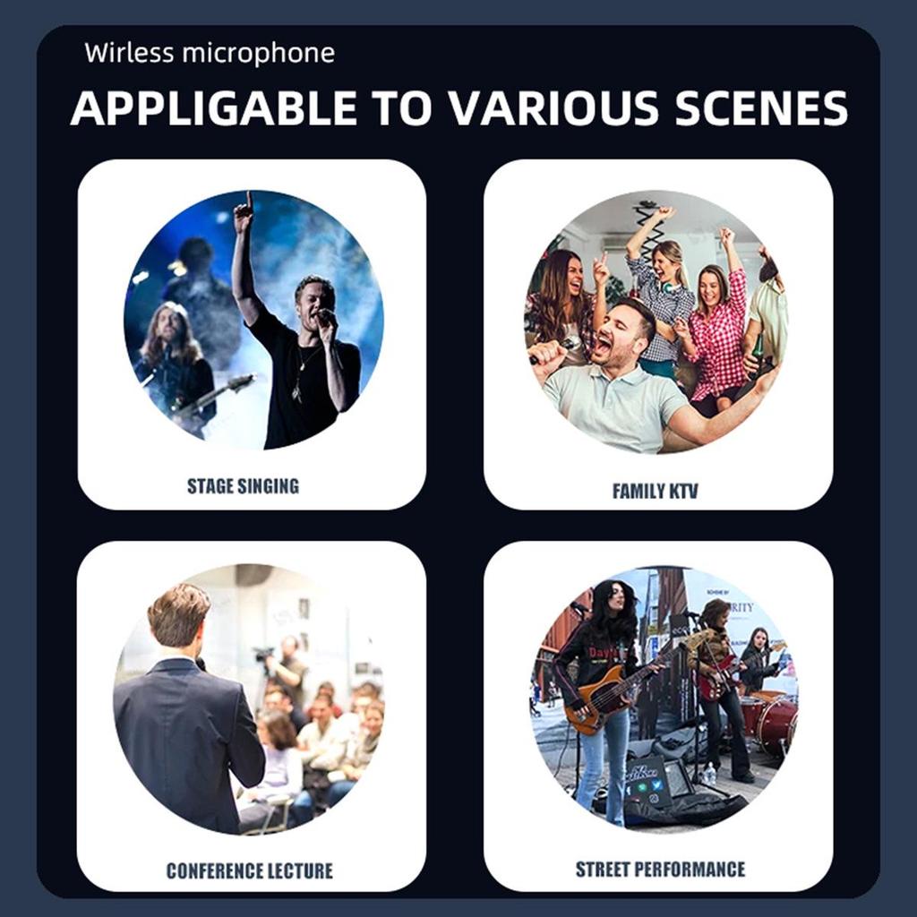 Dual Wireless Handheld Microphone & Trolley Speaker for Live Broadcasts and Home Karaoke