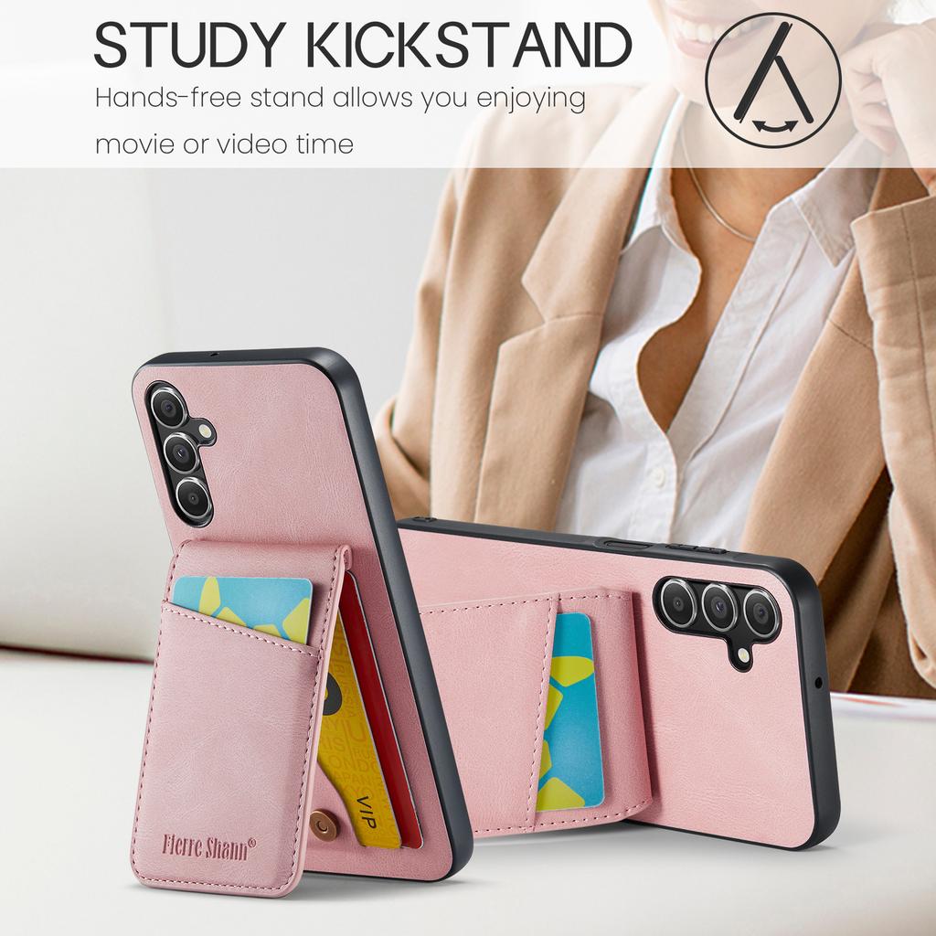 For Samsung Galaxy A14 4G/5G Case Card Slots PU Leather+TPU Phone Cover