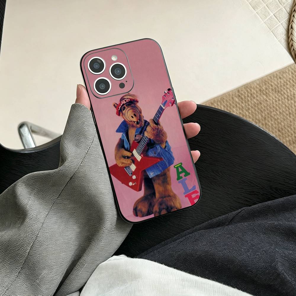 F-Family C-Комедийный сериал ALF Чехол для телефона для iPhone 17, 16, 15, 14, 13, 12, 11 Plus, Pro Max, Другие Мягкий черный чехол