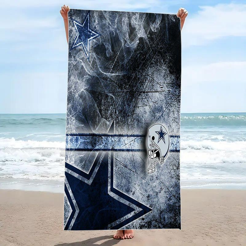 Dallas Cowboys Logo Print Beach Towel, Large Soft Quick Dry Towel for Beach Camping Swimming