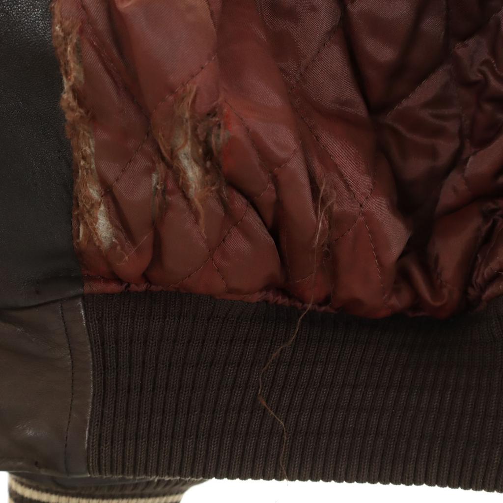 AVIREX 90-е Старая кожаная куртка S Коричневый Блузон Мужская Б/У