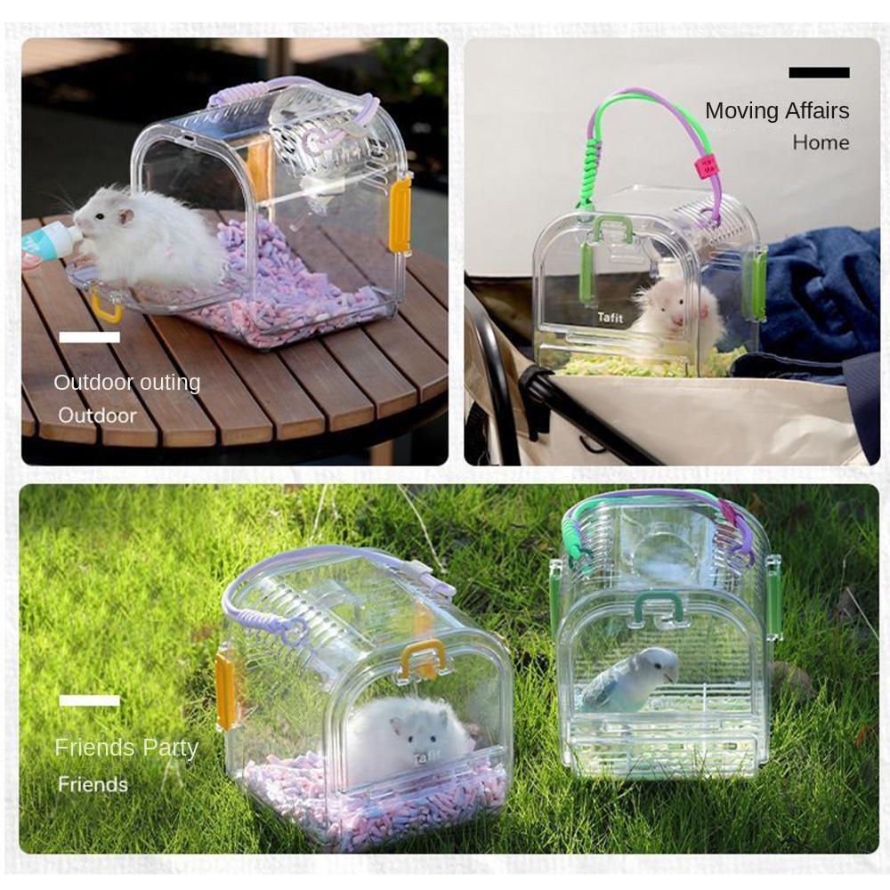 Portable Pet Outgoing Cage Detachable Small Animal Carry Case Travel Hamster Carrier Ferrets