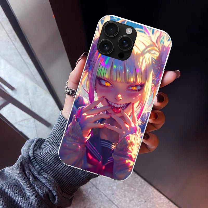 Himiko Toga My Hero Phone Case For iPhone 17 Air 11 13 Mini 14 15 Plus 16 12 Pro Max 16E SE 7 8 Pattern Soft TPU Back Cover 17