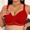 European and American Front-hook U-back Bra with Seamless Push-up No Padding and No Underwire