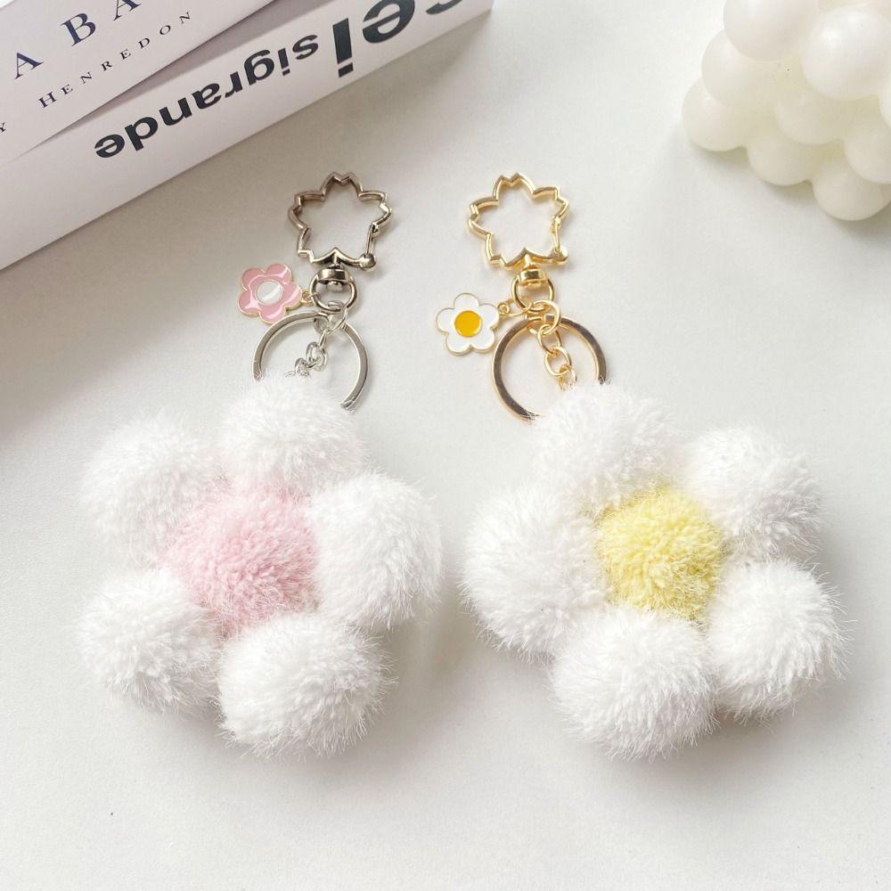 Bag Decoration Key Buckle Car Key Ring Ornaments Cartoon Pendant Flower Keychain Backpack Charms Stuff