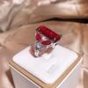 Кольцо для помолвки с натуральным рубином, европейская и американская мода, кольцо в форме глаза, серебряные ювелирные изделия