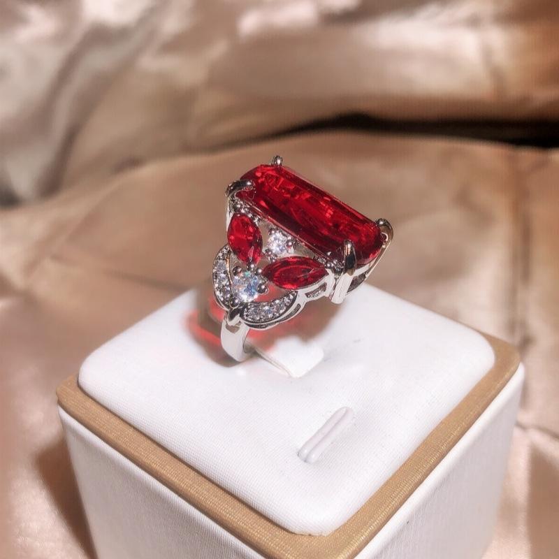 Кольцо для помолвки с натуральным рубином, европейская и американская мода, кольцо в форме глаза, серебряные ювелирные изделия