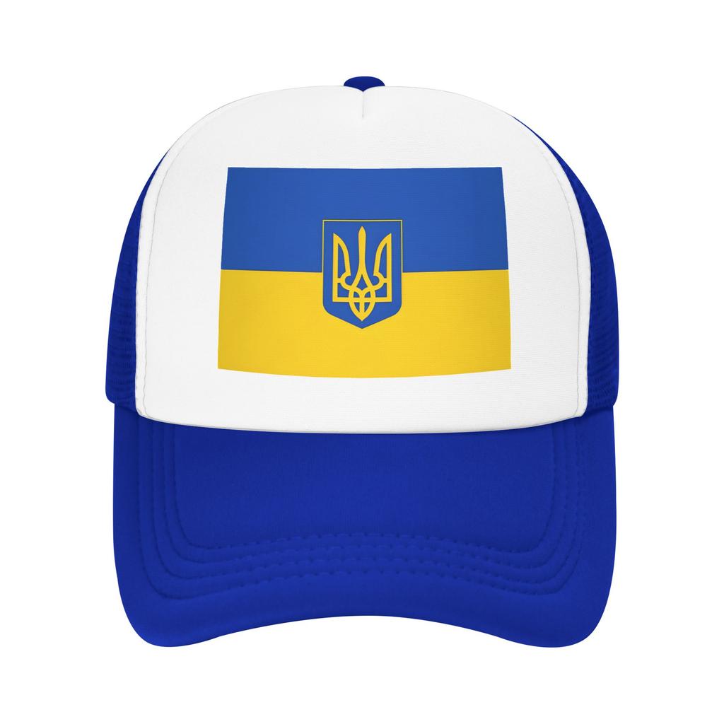 Флаг Украины Сине-желтые Сетчатые Солнцезащитные Кепки Унисекс На заказ Сделай Сам Тракер Кепка Весенняя Повседневная На открытом воздухе Спорт Бейсболка