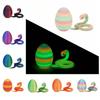 Snake Egg 3D Printed Snake Toys All-in-one Molding Luminous Snake Ornament  Office Ornaments