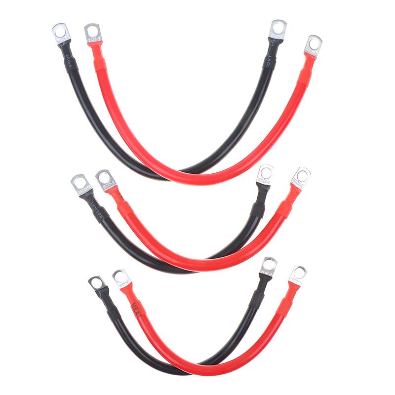Battery Connect Inverter Cable Silicone Cable With Lug Cable Soft Terminal Wire Black Red M6 M8 M10 9Awg 7Awg 5Awg 4Awg 2Awg
