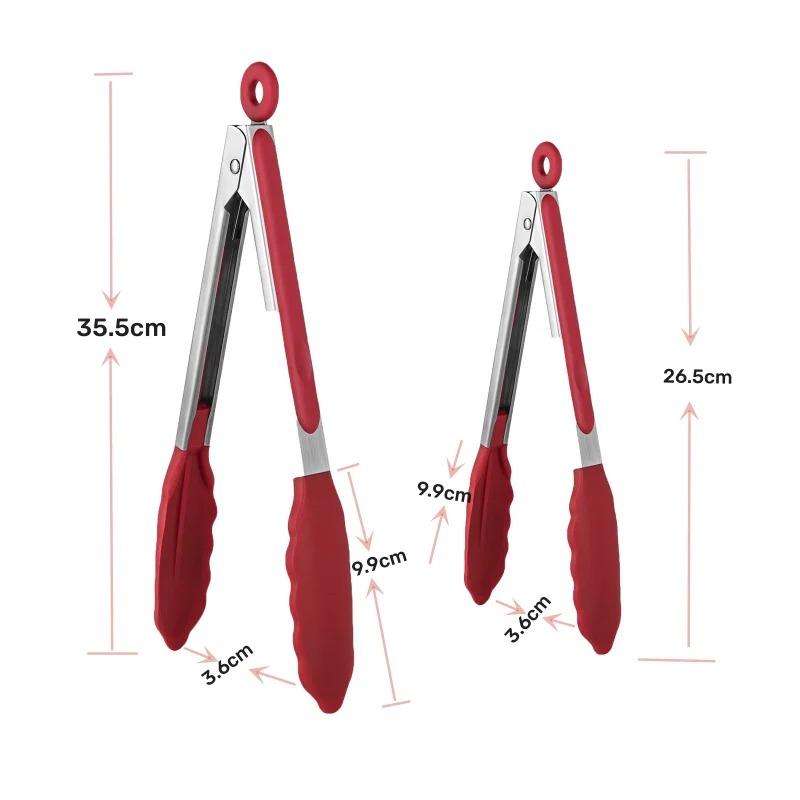 Кухонные силиконовые щипцы для барбекю, щипцы для гриля, щипцы для сервировки салата, хлеба, антипригарный зажим для барбекю, зажим из нержавеющей стали, щипцы Gad