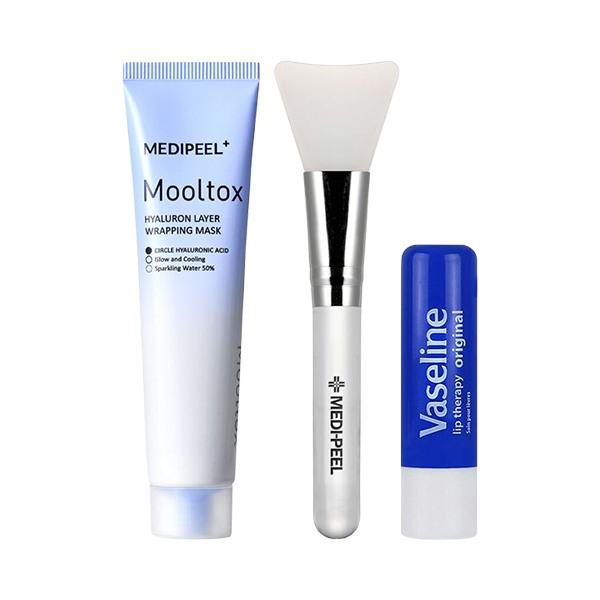 Medipeel Water Tox Wrapping Mask 70ml + Dual Brush + Vaseline Lip Balm Original 4.8g