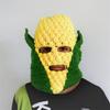 Crochet Maize Cob Balaclava Hat for Adult Fun Novelty 3Hole Balaclava Hat for Winter Activity Carnivals Party Headgear