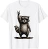Retro Raccoon Rock Music Funny Gifts Boy Girl T-Shirt Unisex