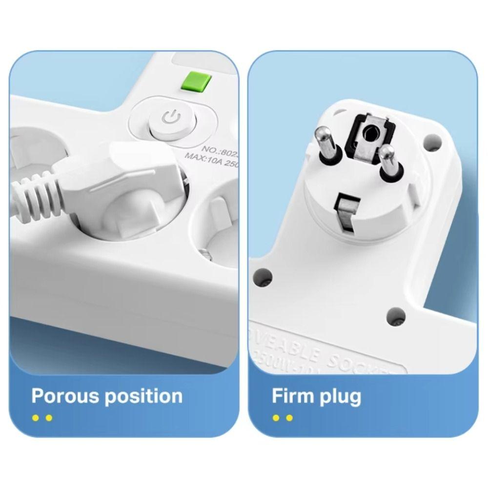 Wall Mounted Wall Power Socket Type-C Ports Power Strip Outlet Electrical Socket  Home Offices