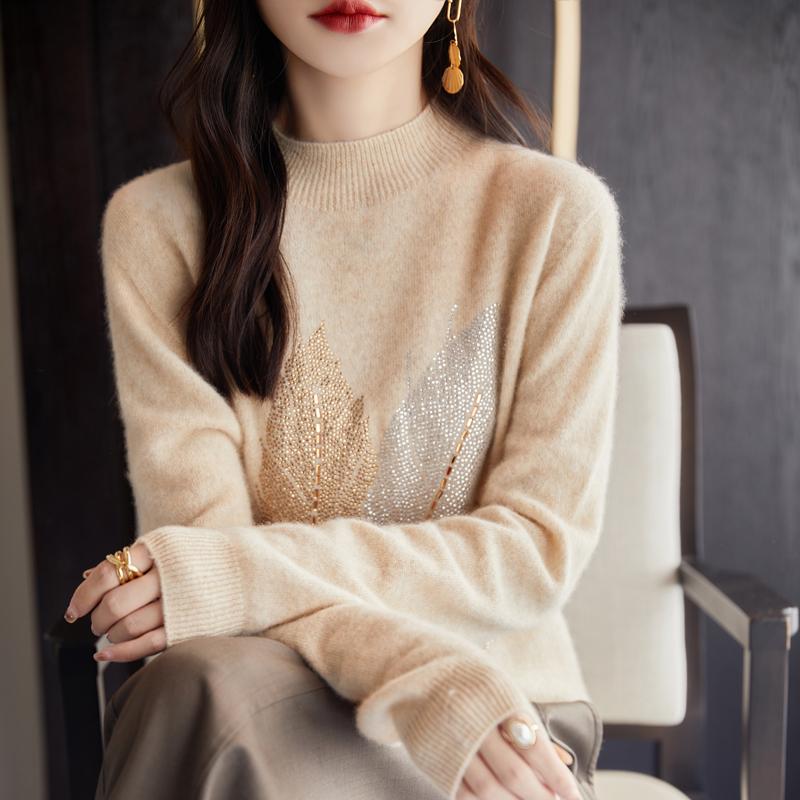 Женский свитер 100% шерсть MODERN NEW SAGA вязаный пуловер с круглым вырезом толстые зимние джемперы женские вязаные топы