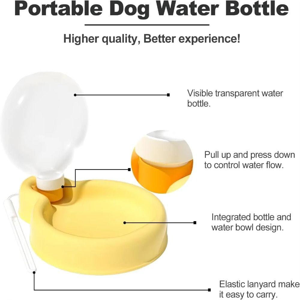 350/500ml Cat Dog Water Bottle Foldable Portable Puppy Cat Drinking Bowl with Handle Leak-proof Pet Water Dispenser Hiking