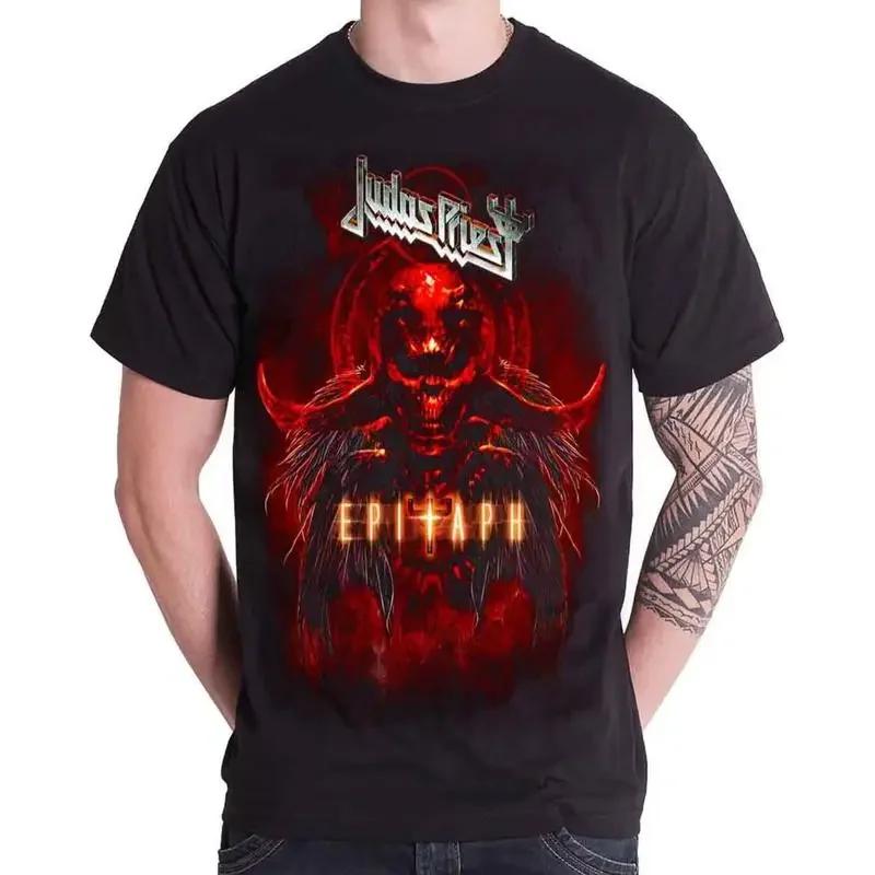Judas Priest T Shirt Epitaph Red Horns Band Logo New Unisexs Size Xl