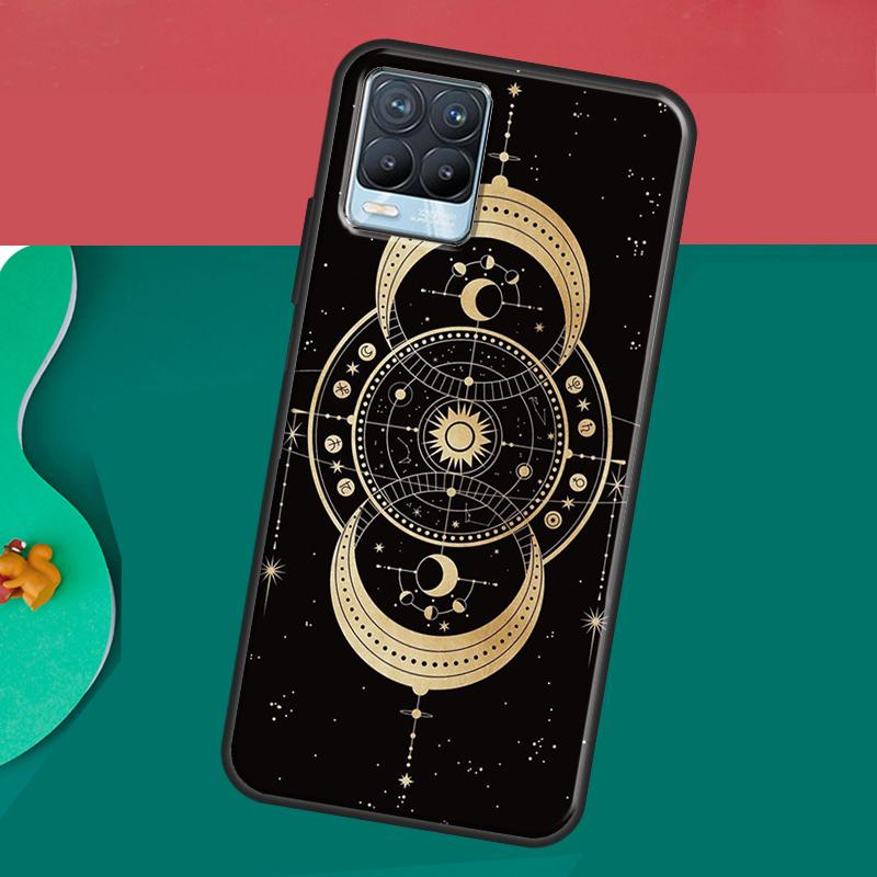 Арт-кейс «Галактика Луна Звезды Фазы Тотем» Для Realme 10 9 11 Pro Plus GT Neo 5 2T 3T C11 C15 C21Y C25s C30 C31 C33 C35 C55 Чехол