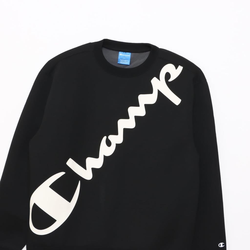 Champion Crew Neck Long Round Graphic Logo WRAP-AIR Techweave® Sweatshirt, Sleeve, Neck, Stretch, Warm, Print, C3-AS001-090-L
