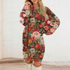 Women's Round Neck Casual Long Sleeve Plush Dresses