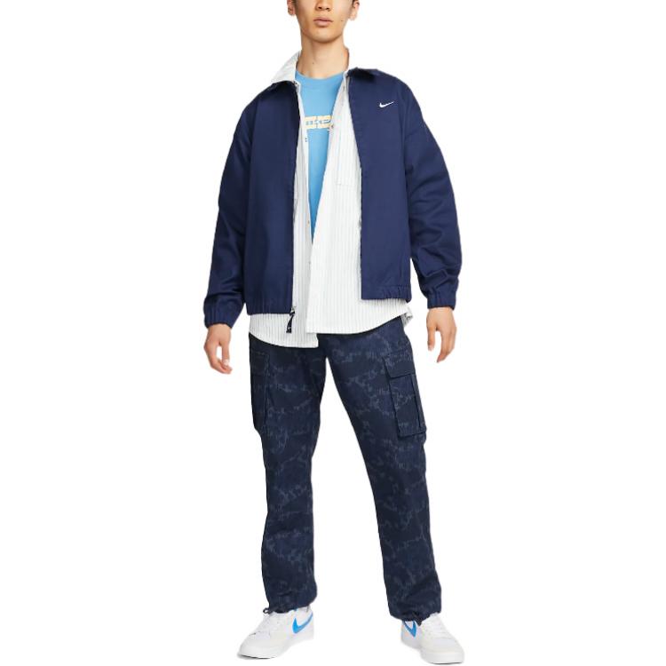 Nike Однотонная куртка с логотипом для скейтборда, мужская верхняя одежда, темно-синяя DQ6335-410