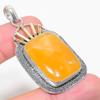 Natural Septerian Noodal Stone Two Tone 925 Sterling Silver Pendant 2.29" Z6z93