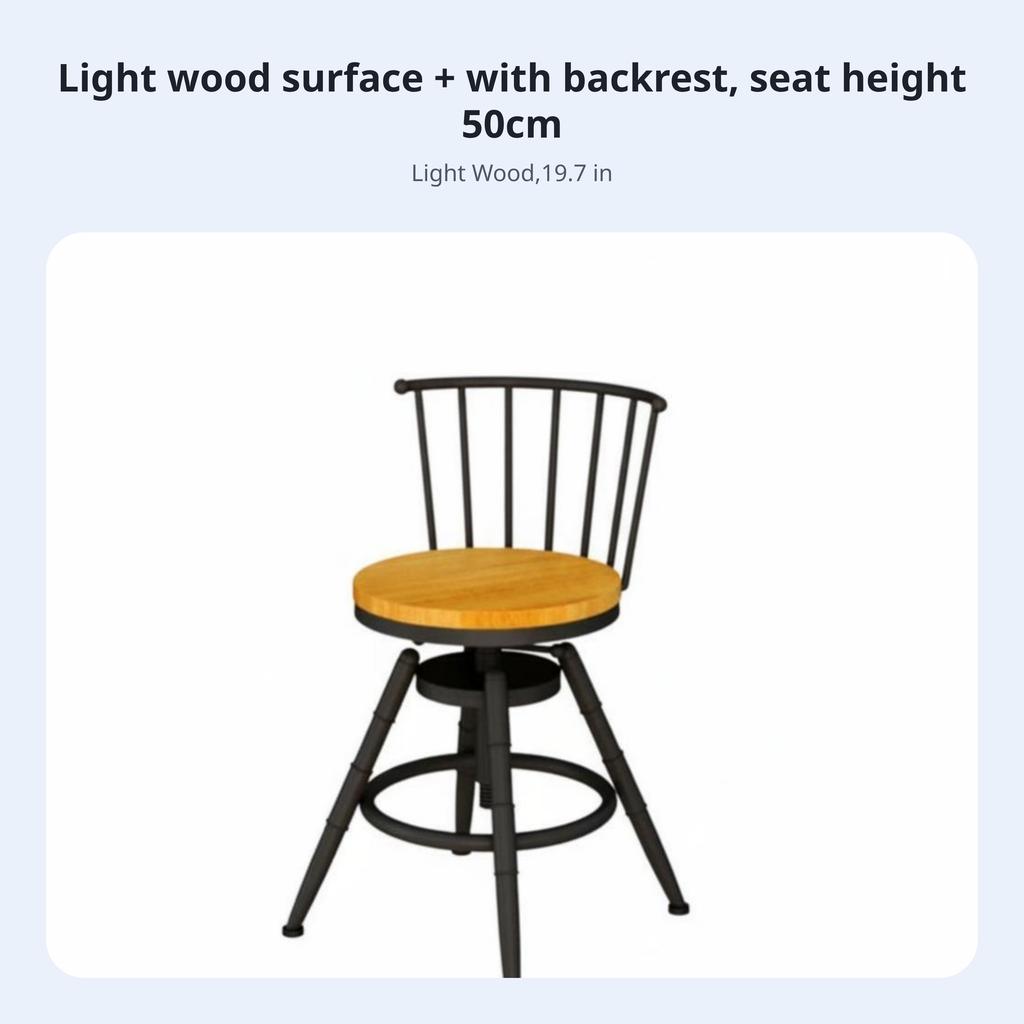Adjustable Rotating Chair with Spinerest Stable Large Base Seating Furniture Integrated Footrest Easy to Clean for Adults, Bar