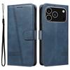 For iPhone 17 Pro Wallet Case T-Shape Lines Leather Phone Cover Stand