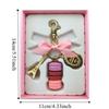 Gold Color Eiffel Tower Key Chains Zinc Zinc Alloy Bowknot Macaron Key Ring  Car Key Ring