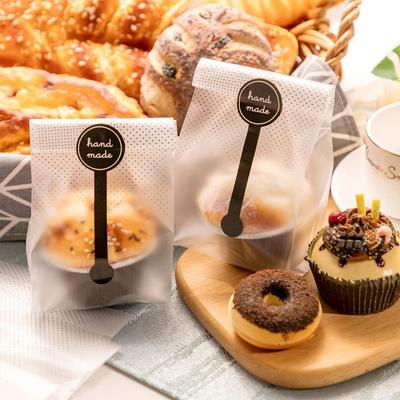 50 шт./упак. полупрозрачные пластиковые пакеты для печенья, торта, шоколадных конфет, упаковка для закусок, пекарни, товары для вечеринок