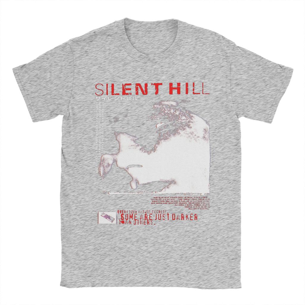 Игровые футболки Silent Hill 1 для мужчин Хлопок Новинка Футболки С круглым вырезом Короткий рукав Одежда Большой размер