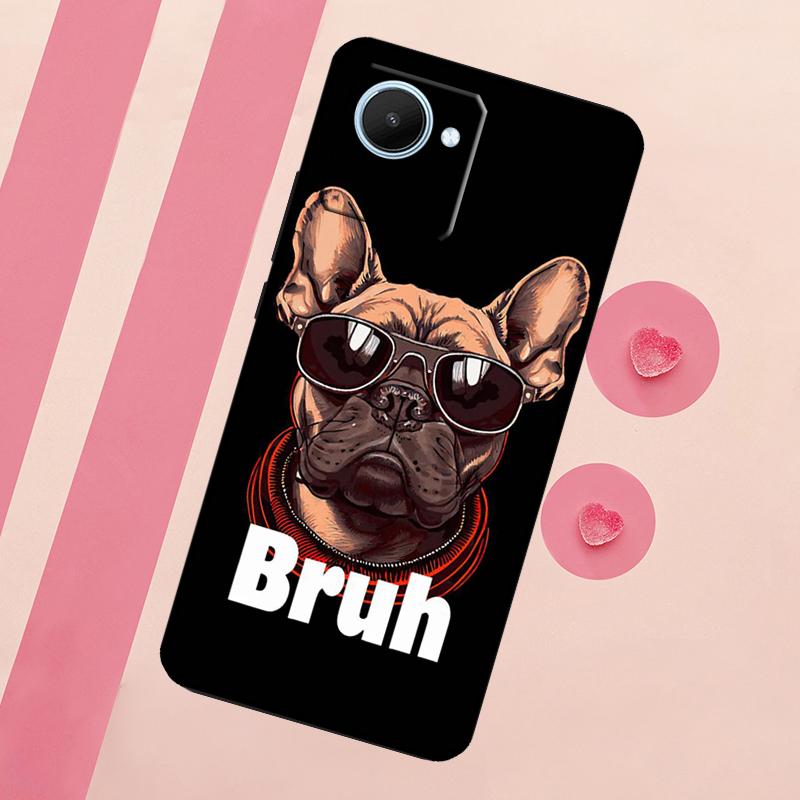 English Bulldog Pug For Realme 15 10 11 12 13 14 Pro Plus C65 C67 C75 C63 C61 C55 C51 C53 C35 GT6 GT7 Pro Case