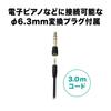 Headphone Wired Cable Mini Connection Black Audio-Technica ATH-AVC300 3m/6.3mm Standard/3.5mm