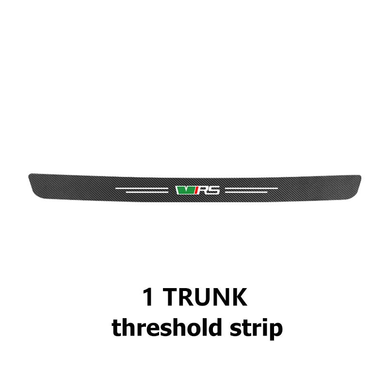 Car Carbon Fiber Door Sill Anti-Scratch Guard Sticker Accessories For Skoda Kamiq MK3 Roomster Rapid Kodiaq Karoq Fabia Enyaq ahd631