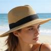 Летние Классические Шляпы от Солнца для Мужчин Женщин Детей Панамы Широкополая Пляжная Соломенная Шляпа