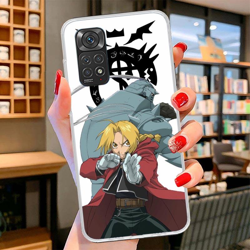 Чехол для телефона с аниме-обложкой Fullmetal Alchemist для Xiaomi Redmi Note 15 14 13 12 11 10 Pro Plus 14S 12S 11S 11T 11E 10S Мягкие Fundas