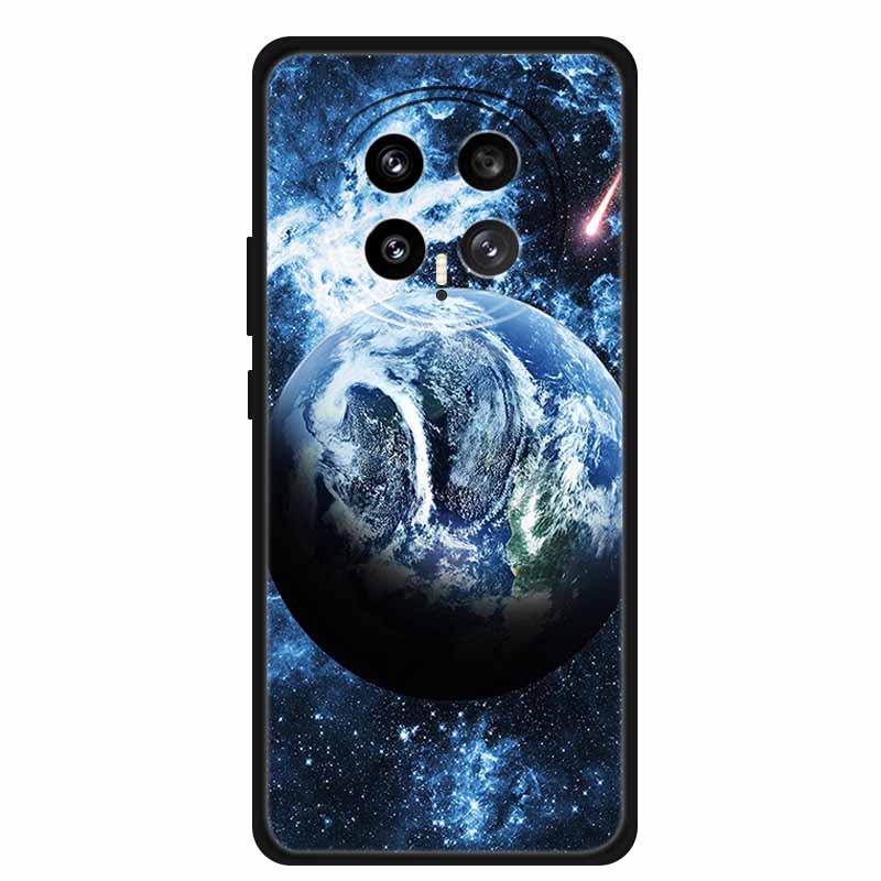 Защитный чехол для мобильного телефона For Honor Magic8 5G, с цветочным рисунком, мягкий, черный силикон, задняя крышка для Honor Magic 8 2025, чехол Funda