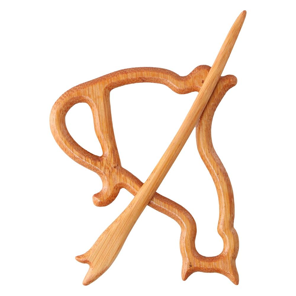 Retro Dog Heart Rabbit Animal Bear Clothing Accessory Women Brooch Fashion Jewelry Wooden Brooch