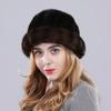 New Arrival Women Genuine Mink Fur Hat Fashion Luxury Handmade 100%Natural Mink Fur Cap Winter Lady Warm Real Fur Hat