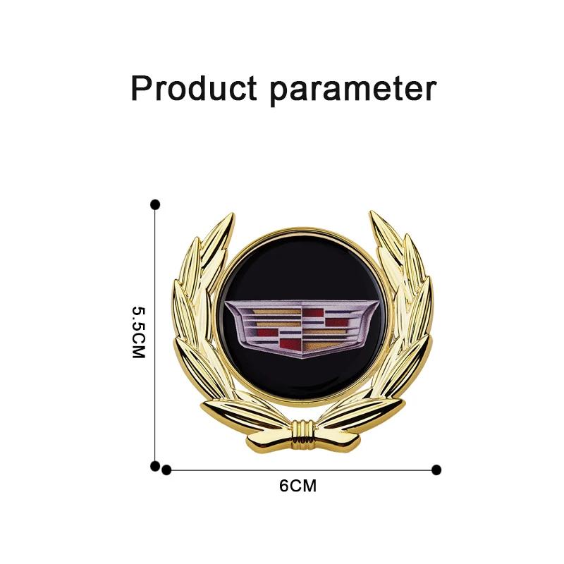 3D Metal Car Fender Side Emblem Sticker Window Rear Trunk Badge for Cadillac ATS BLS CT5 CTS STS XT6 XTS Escalade Deville DTS