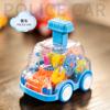 Children's Cartoon Press Gear Car Toy Lnertia Pull-back Transparent Car Baby Puzzle Sliding Toy Child Boy Girl 1-3 Year Old Gift