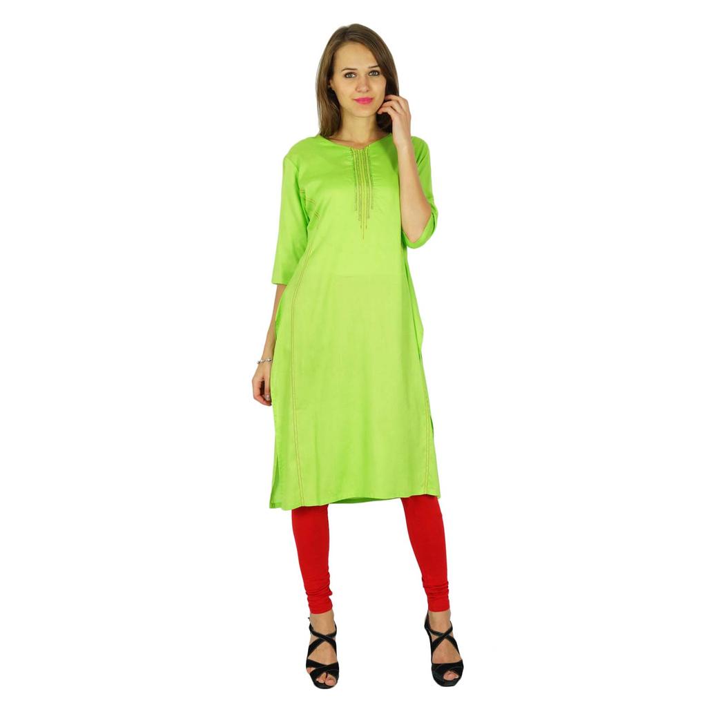 Phagun Индийский Болливудский дизайнер Kurta Женская этническая туника Kurti Rayon Dress