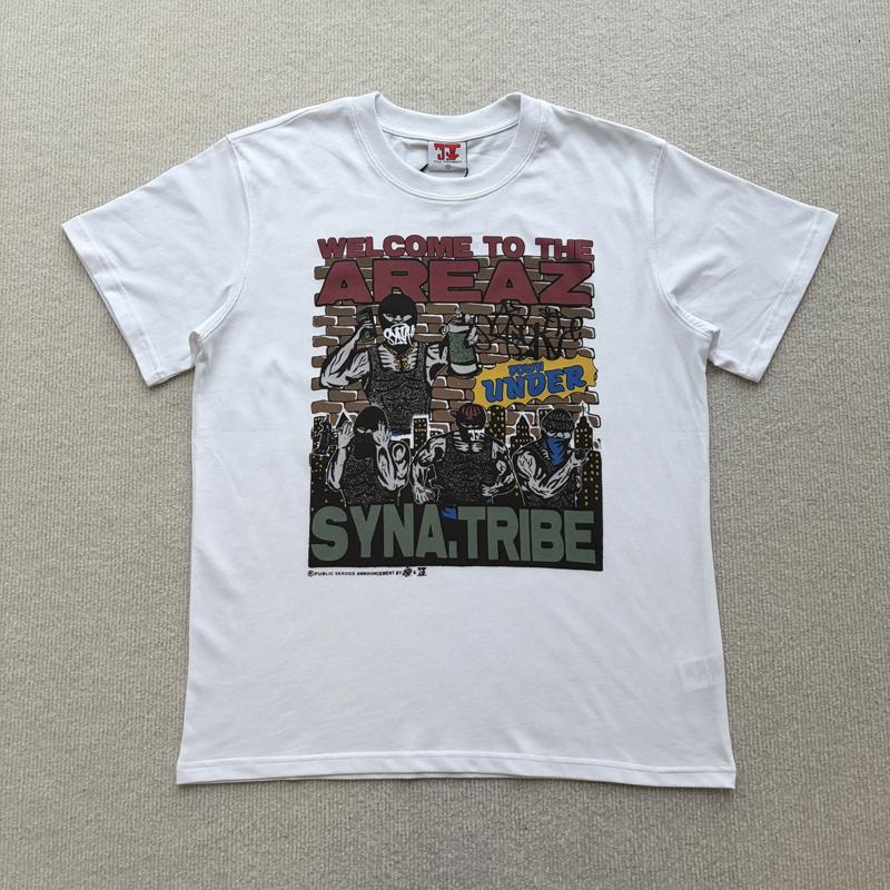 Split Flag Print Judah T Shirt White Short Sleeve Unisex Women High Quality Streetwear Loose Tshirt Tops Tee