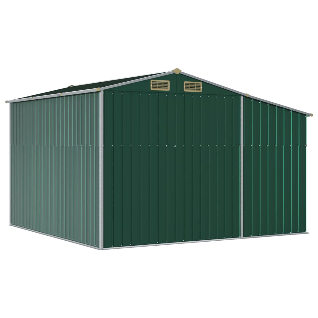 Garden Shed Green 277x279x179 cm Galvanized Steel