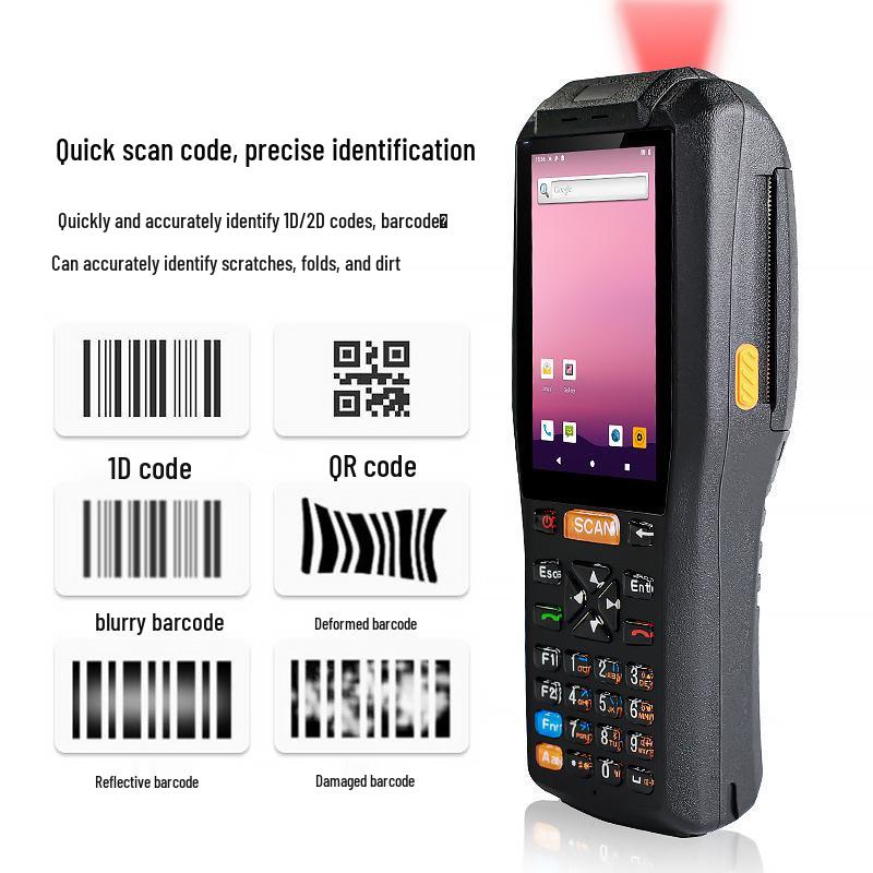 QS3505 Ультравысокочастотный RFID-терминал для ручного использования с ОС Android и 4-дюймовым экраном для сбора данных с ушных бирок