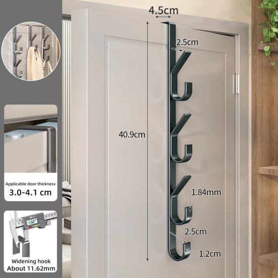Door Hook Metal Coat Rack Strong Load-bearing Space Saving Simple Installation Hats Bags Organizer Towel Clothes Hanger
