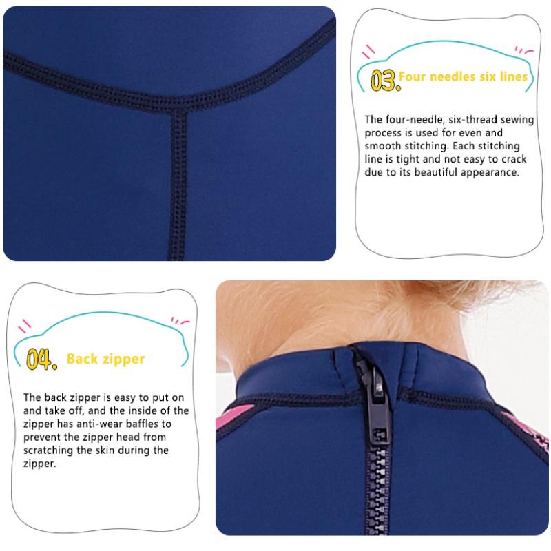 Детский гидрокостюм для девочек и мальчиков, неопреновый гидрокостюм, детский цельный купальник с защитой от ультрафиолета и длинными рукавами