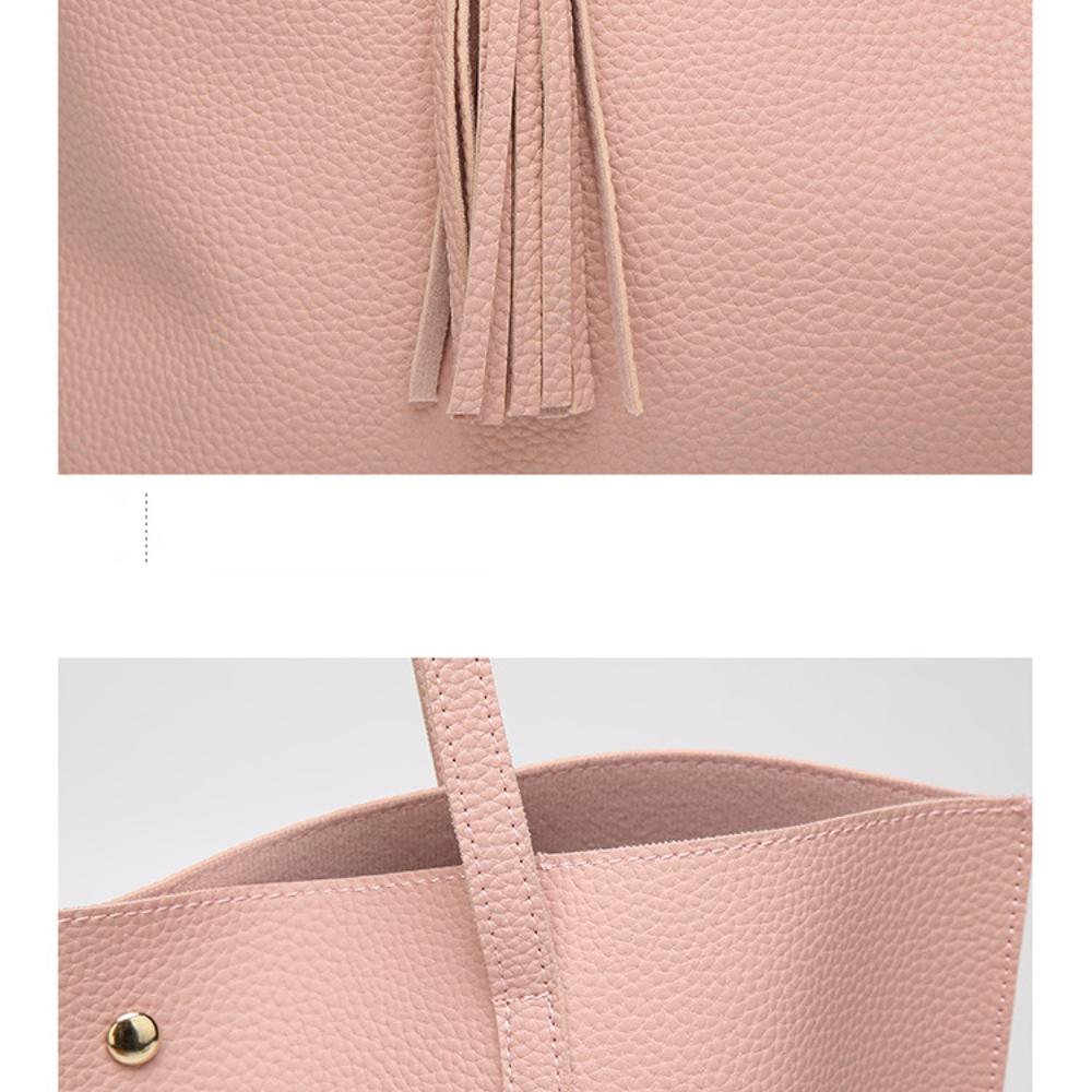 Женская сумка через плечо Европейская и американская сумка через плечо с кисточками Портативная сумка-тоут большой емкости Сумка для покупок