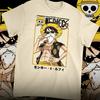 One Piece Monkey D. Luffy Fake Beard Disguise Graphic Unisex Casual Anime Black Streetwear T-Shirt
